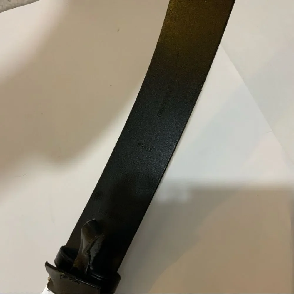 Polo Ralph Lauren Pony Plaque Leather Belt Black size 40